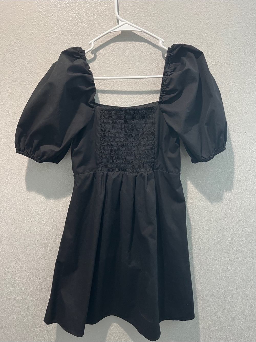 Copper Key Black Puff Sleeve Square Neck Mini Dress XS Juniors - Picture 3 of 7